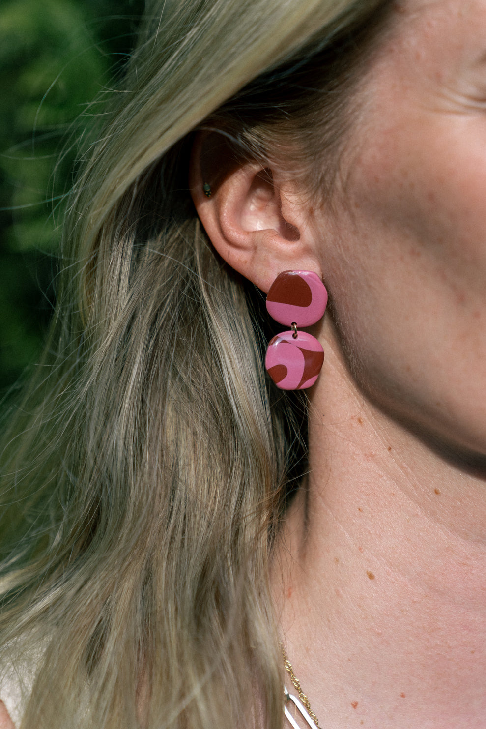 Earrings Doris - Rose / Burgundy