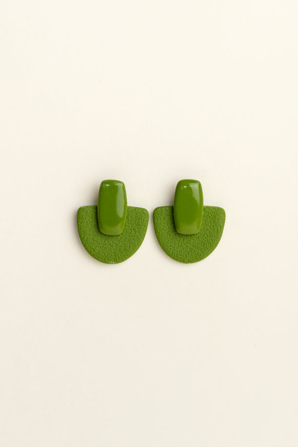 Earrings Elena - Olive green