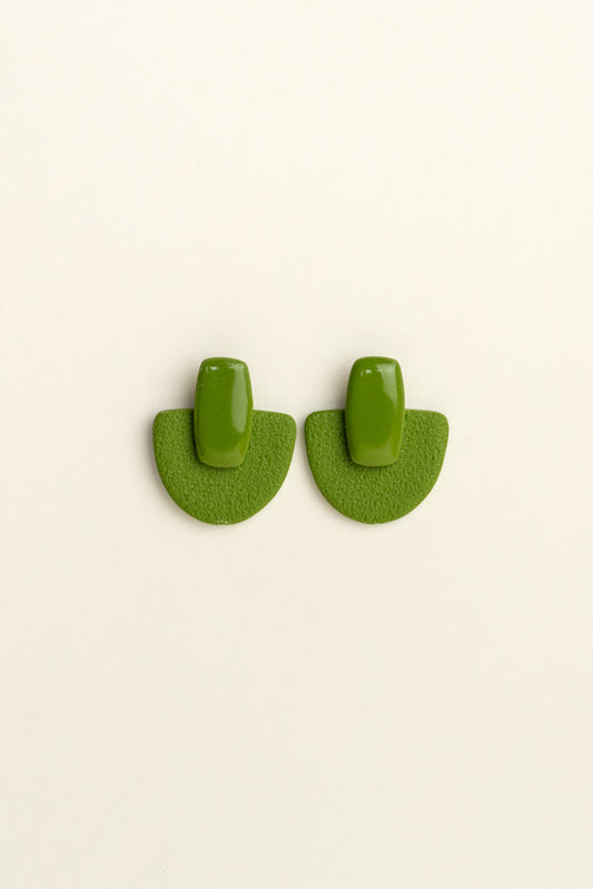 Earrings Elena - Olive green