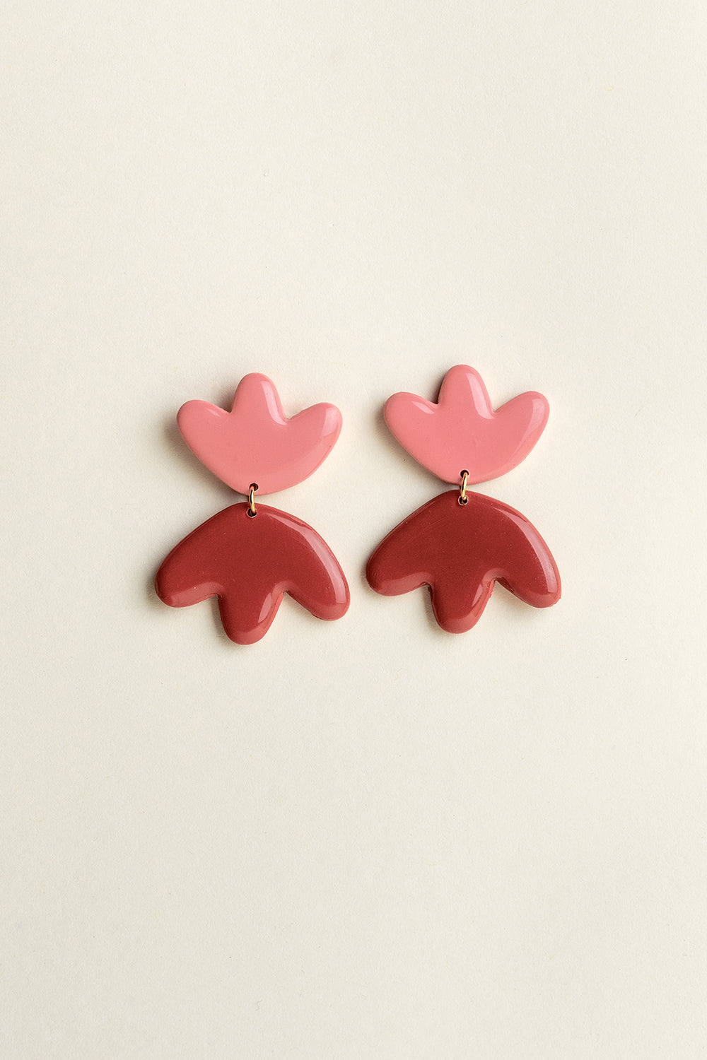 Earrings Frances - Pink / Red