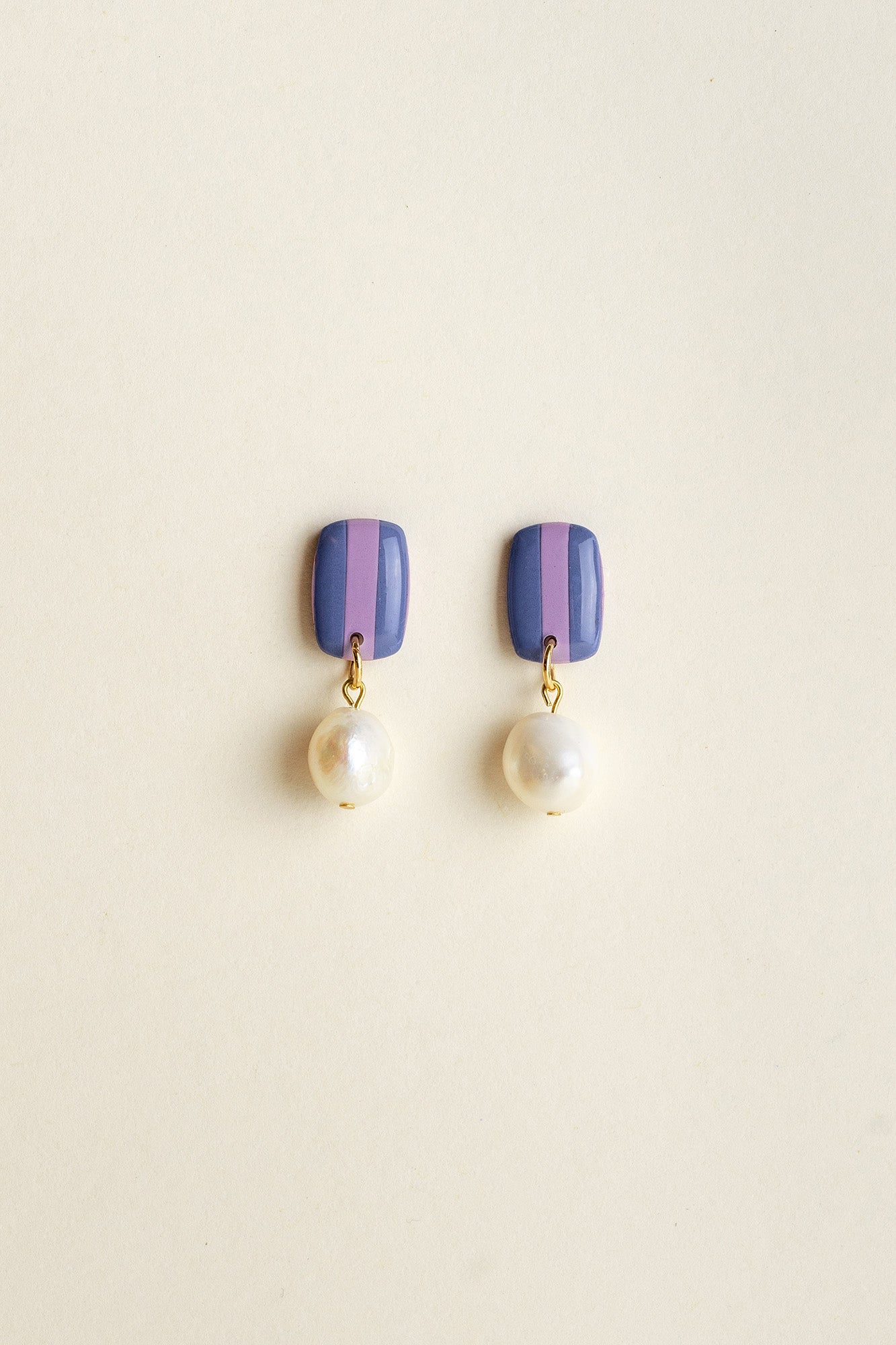 Earrings Isabella - Denim / Lavender