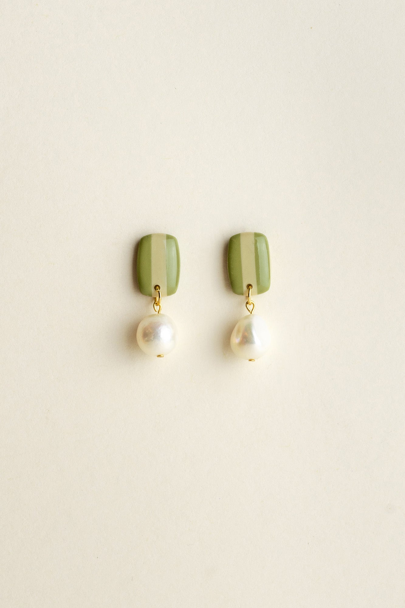 Earrings Isabella - Sage / Sand