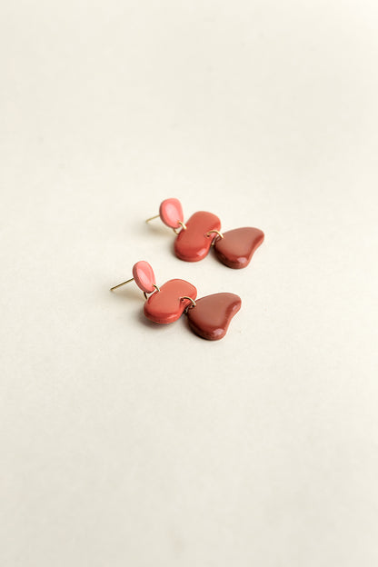 Earrings Jolene - Pink / Red / Burgundy