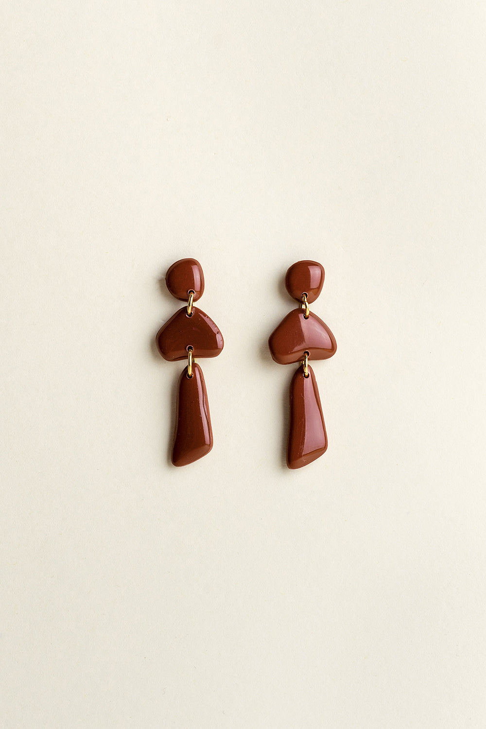 Earrings Luna - Burgundy