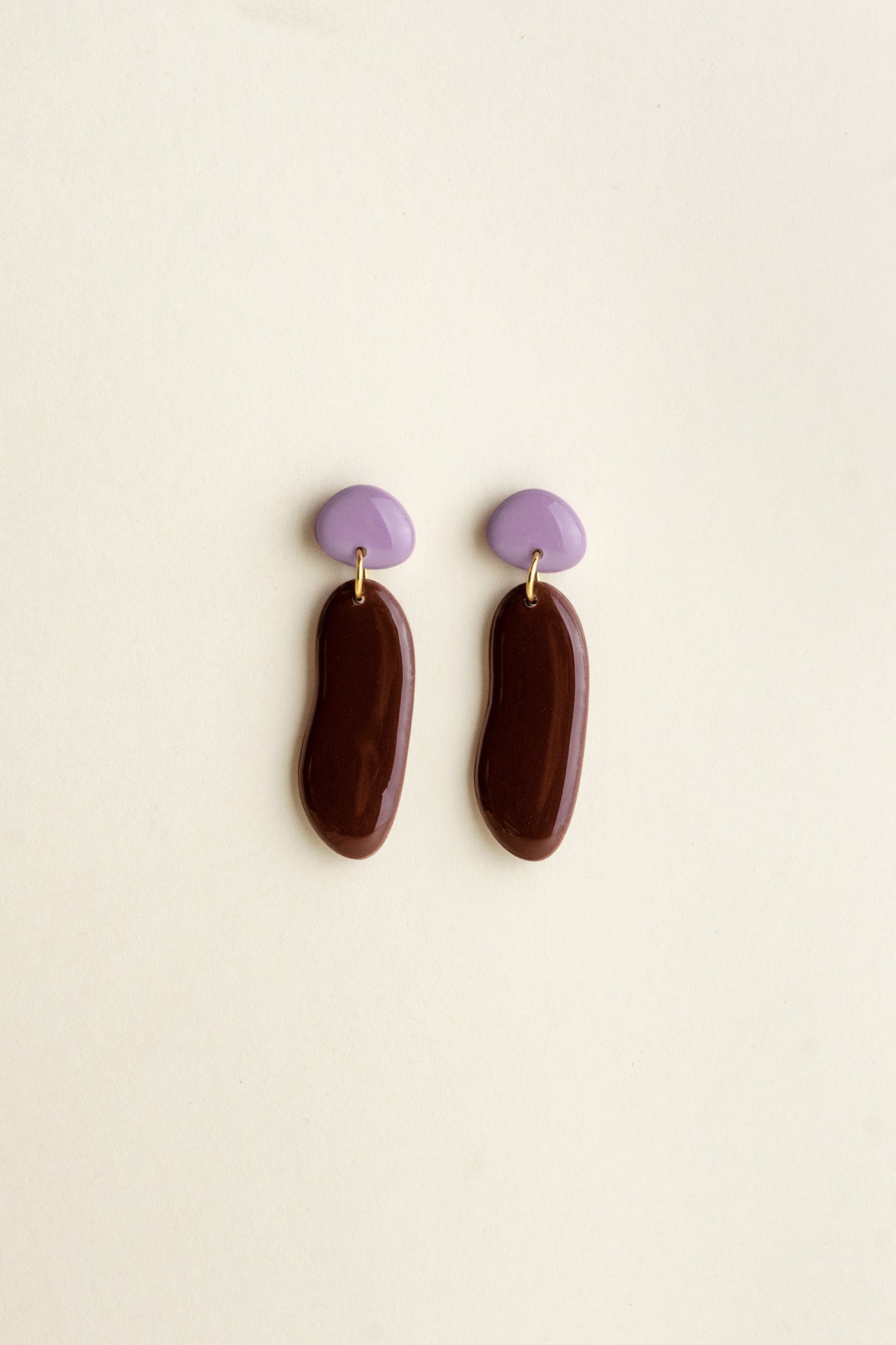 Earrings Nora - Brown / Lavender