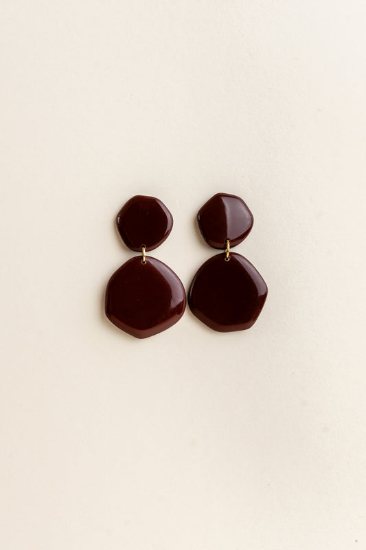 Earrings Ruby - Maroon