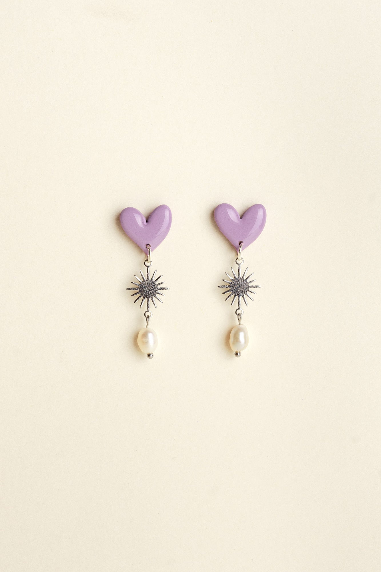 Earrings Valerie - Lavender (silver)