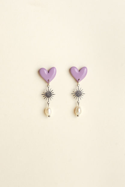 Earrings Valerie - Lavender (silver)