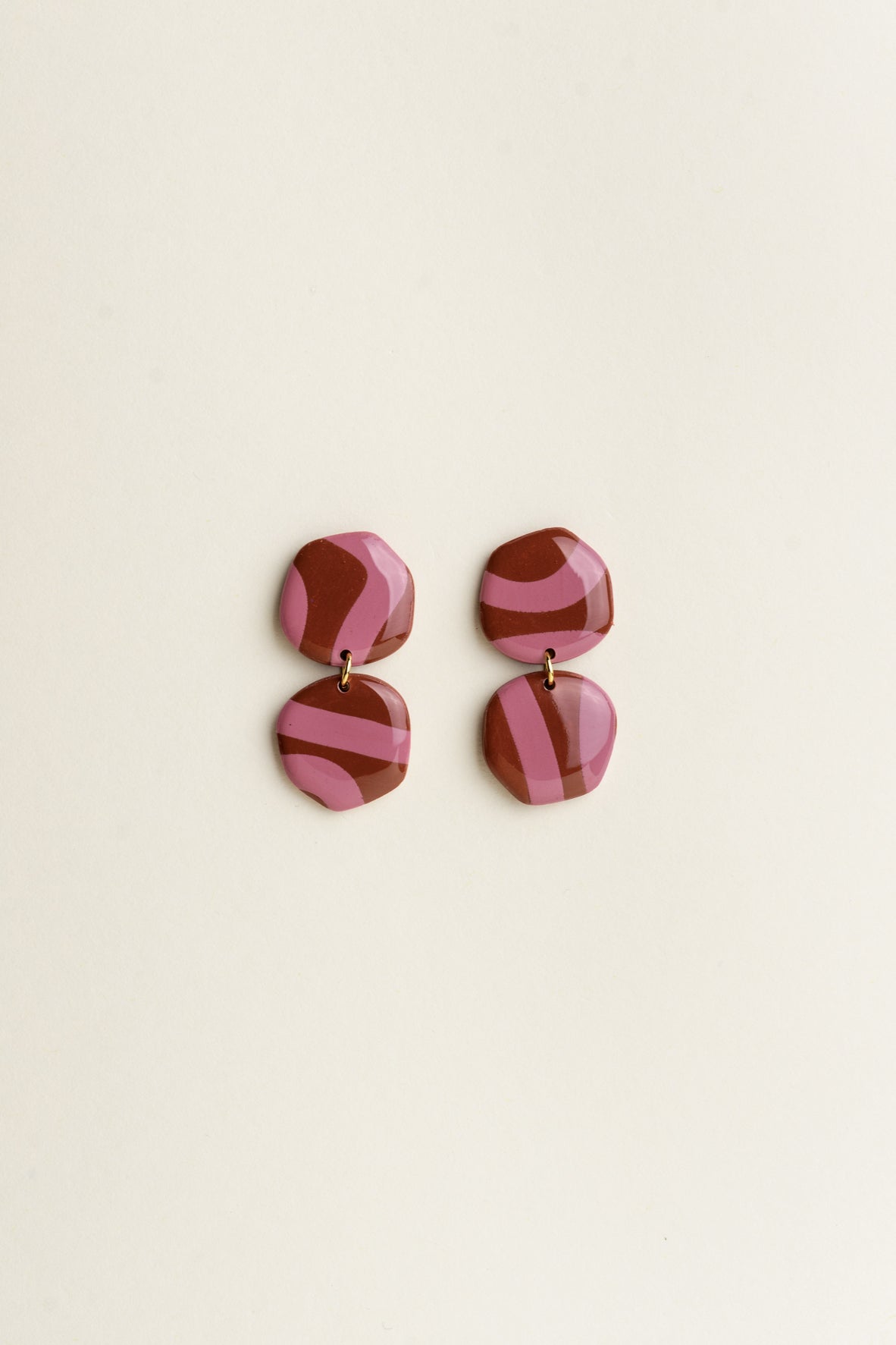 Earrings Doris - Rose / Burgundy