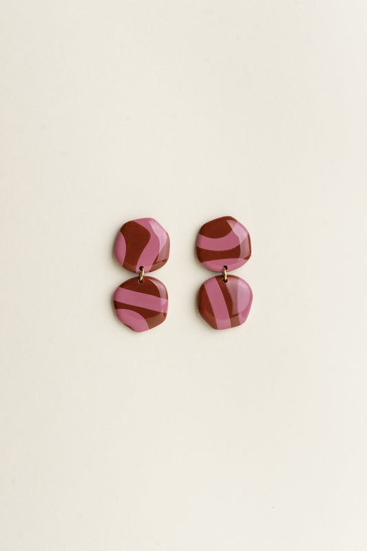 Earrings Doris - Rose / Burgundy