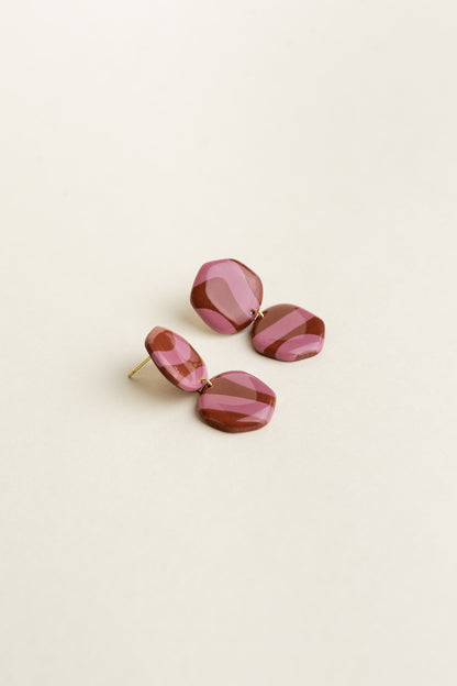 Earrings Doris - Rose / Burgundy