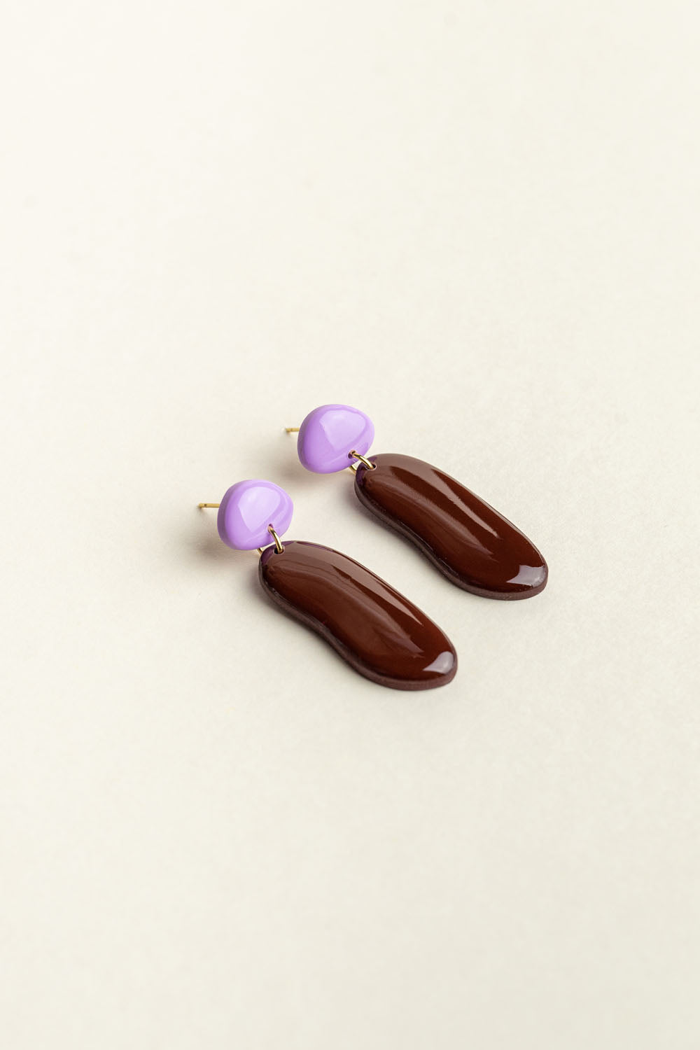 Earrings Nora - Maroon / Lilac