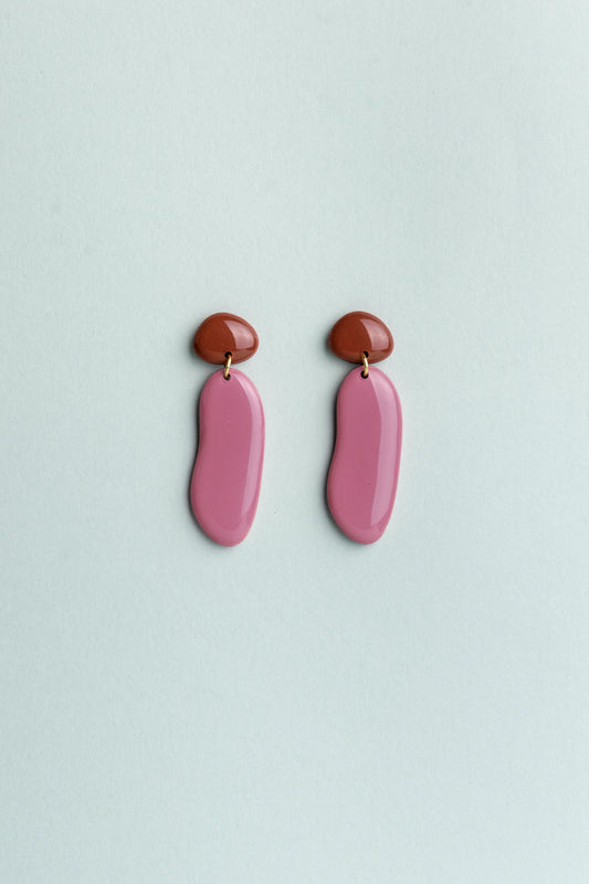 Earrings Nora - Rose / Burgundy
