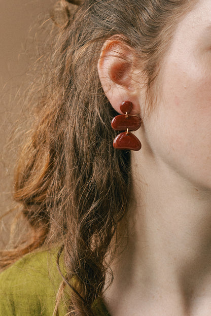 Earrings Jolene - Burgundy